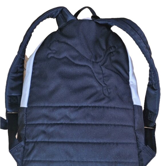 Puma Black & Cream 15 X 10 inch Backpack Book Bag  EUC - Picture 5 of 9